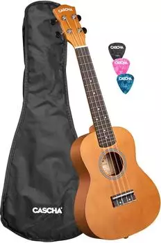 Cascha Konzert Ukulele Linde Braun Neu