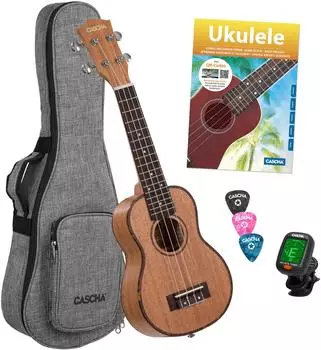 Cascha Sopran Ukulele Mahagoni Set