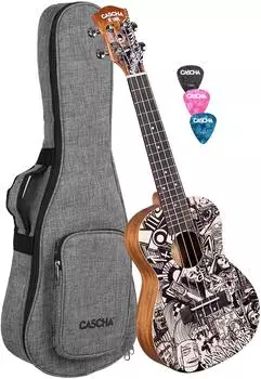Cascha Art Series Konzert Ukulele Sketch Neu