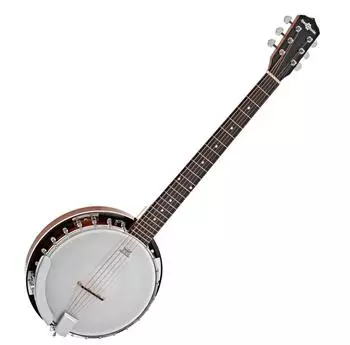 Gear4music 6-saitiges Gitarren-Banjo (BANJO6)