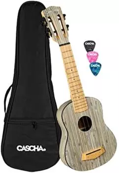 Cascha 2316 Konzert Ukulele Bamboo Graphit Bundle - Retoure (Zustand: sehr gut) Sehr gut