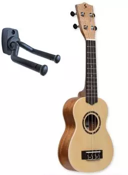 Stagg US-30 Sopran-Ukulele mit Tasche und Wandhalter (us30spr-gs019)
