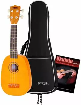 Classic Cantabile US-100P NAT Sopran-Ukulele Pineapple Set inkl. Ukulelenschule Tasche