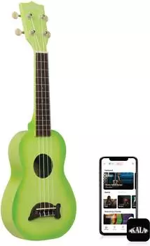 Kala Makala Dolphin Sopran-Ukulele, green apple burst (MK-SD/GRNBURST)