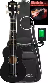 Classic Cantabile US-50 BK Sopran-Ukulele Schwarz Set