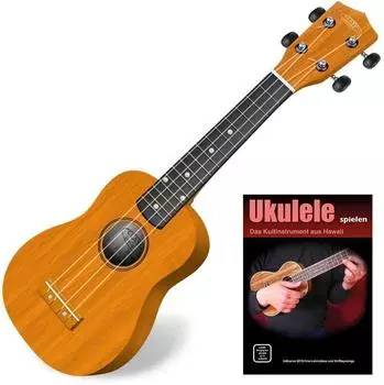 Classic Cantabile US-100 NAT Sopran-Ukulele Natur Set inkl. Lernheft