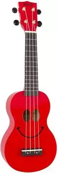 Mahalo Smiley Ukulele Red