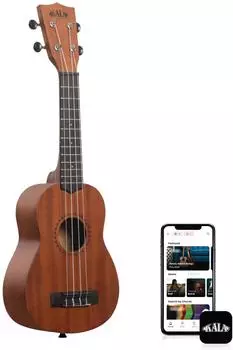 Kala LTP-S Learn to Play Soprano Ukulele Starter Kit, Mahagoni (KALA-LTP-S)