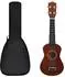 vidaXL Sopran-Ukulele-Set für Kinder mit Tasche, dunkles Holz, 21