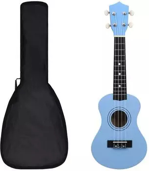 vidaXL Sopran-Ukulele-Set mit Tasche, Kinder, babyblau, 21" (70149)