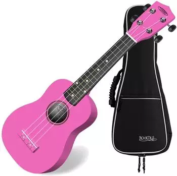 Classic Cantabile US-100 PK Sopran-Ukulele Pink Set inkl. Tasche