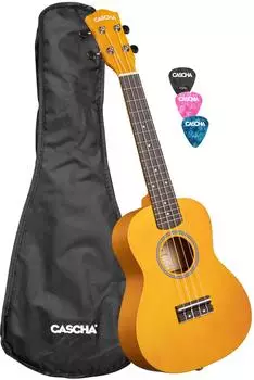 Cascha Konzert Ukulele Linde Gelb Neu