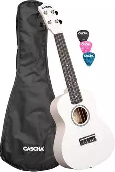 Cascha Konzert Ukulele Linde Wei&szlig; Neu