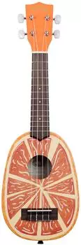 Kala KA-NV-ORNG Novelty Series Sopran-Ukulele, orange, mit Tasche (KA-NV-ORNG)