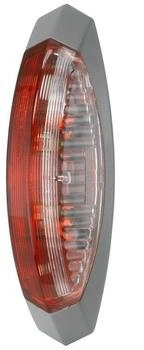 Hella Umrissleuchte Halogen 12V links/seitlicher Anbau rot/weiß (2XS 008 479-001)