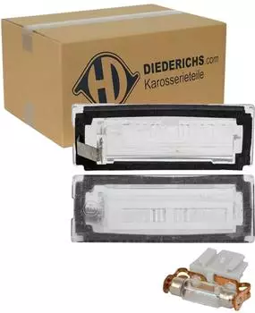 Diederichs Kennzeichenbeleuchtung mit Gl&uuml;hlampe, beidseitig (3484092)