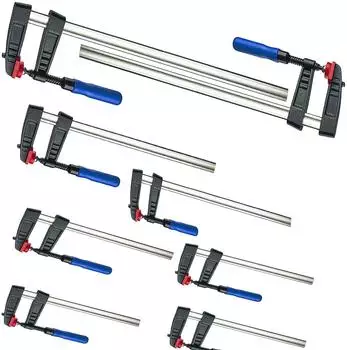 VaGo Schraubzwingen Set 8-tlg. 150/200/250x50mm, 300x80mm (200-001/002/003/004 je 2_hv)