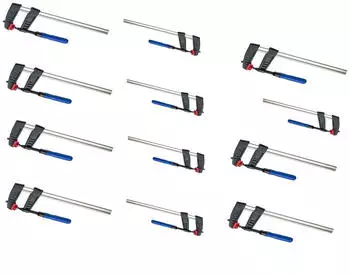 VaGo Schraubzwingen-Set 150/200/250x50mm, 12-teilig