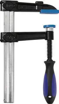 Tecwerk Temperguss-Schraubzwinge 3-Komponentengriff, Ausladung 120mm, Schienen-Q. 30x8mm (2000831303)