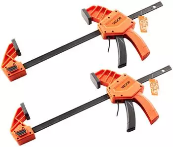 VEVOR Quick-Grip F-Klemme 2er-Set, 30,48cm &Ouml;ffnung, 154kg, Kunststoff & Karbonstahl (F340-12-2P)