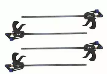 VaGo Schnellspannzwinge Einhandzwinge 300mm, 4er-Set (250-300x4_rv)