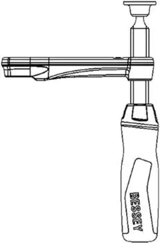 Bessey Gleitb&uuml;gel mit 2K-Griff f&uuml;r Ganzstahlschraubzwinge GZ25, Ausladung 120mm (3101835)