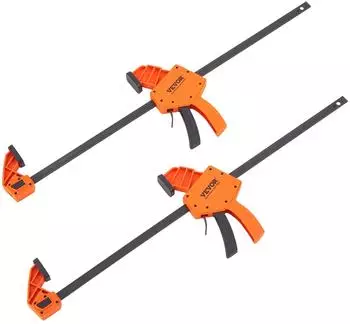 VEVOR Einhandzwinge Schnellspannzwinge 609,6mm Backen&ouml;ffnung 136kg (2er-Pack)