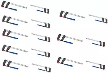 VaGo Schraubzwingen-Set 16-tlg. 150x50/200x50/250x50/300x80mm (200-001/002/003/004 je 4_lv)