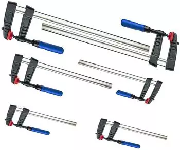 VaGo Schraubzwingen-Set 300/500/800&times;120mm, 6-teilig (200-005/006/007 je 2_hv)