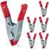Relaxdays Federzwingen Metall, 6er-Set, 50mm Spannweite, 145mm, rot (10030908_47)