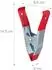 Relaxdays Federzwingen Metall, 6er-Set, 50mm Spannweite, 145mm, rot (10030908_47)