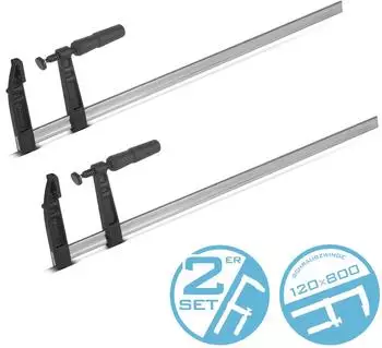 Stahlwerk F-Zwinge 120x800mm, 2er Set (6764)