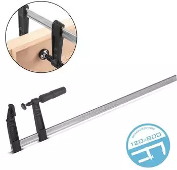 Stahlwerk F-Zwinge 120x800mm, Stahl/Kunststoff (6543)