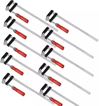 LuxusKollektion Schraubzwingen 10er-Set 50x300mm, Temperguss, Schnellspannmechanismus