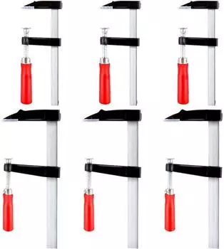 LuxusKollektion Schraubzwingen-Set 6-teilig, 50x150mm & 80x300mm, schnellverstellbar
