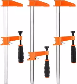 LuxusKollektion Schraubzwingen-Set 3-tlg., 450mm, Spannweite 300mm, Maultiefe 60mm