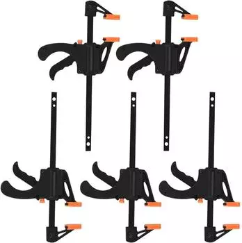 LuxusKollektion Einhandzwingen 5er-Set, 4 Zoll, Schnellspannung